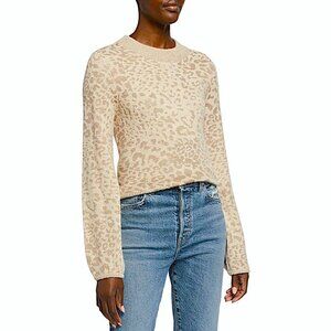 Veronica Beard Alpaca Merino Wool Leopard Tilda Pullover Sweater Women's Size M